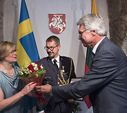 Naujojo &Scaron;vedijos gynybos ata&scaron;ė Lietuvai akreditacijos ceremonija