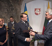 Naujojo &Scaron;vedijos gynybos ata&scaron;ė Lietuvai akreditacijos ceremonija
