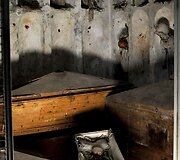 &Scaron;iurpiosios kapucinų katakombos Palerme