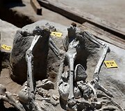Archeologinių kasinėjimų metu Atėnų kapinėse rasti grandinėmis surakinti žmonių skeletai 