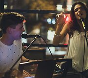 Milda Rasilavičiūtė ir Rimvydas Matukynas. Koncerto La Vie Boheme @Etnobaras akimirka