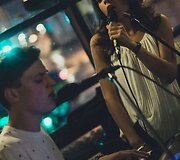 Milda Rasilavičiūtė ir Rimvydas Matukynas. Koncerto La Vie Boheme @Etnobaras akimirka