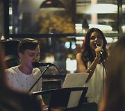 Milda Rasilavičiūtė ir Rimvydas Matukynas. Koncerto La Vie Boheme @Etnobaras akimirka