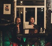 Kajetana Ageikinaitė ir Greta Pauk&scaron;tė. Koncerto La Vie Boheme @Vijokliai akimirka