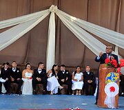 Masinė vestuvių ceremonija Kolumbijos kalėjime
