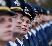 Pareigūnai per Ukrainos nepriklausomybės dieno parado repeciją
