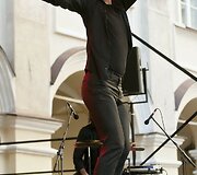 Federico Ordonezo pasirodymas Vilniaus universiteto kieme