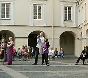 Federico Ordonezo pasirodymas Vilniaus universiteto kieme