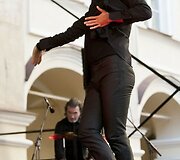 Federico Ordonezo pasirodymas Vilniaus universiteto kieme