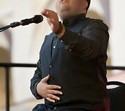 Federico Ordonezo pasirodymas Vilniaus universiteto kieme