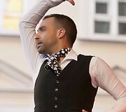 Federico Ordonezo pasirodymas Vilniaus universiteto kieme