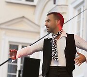 Federico Ordonezo pasirodymas Vilniaus universiteto kieme