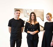 Tapytojas Andrius Zakarauskas, The Rooster Gallery įkūrėja Jurgita Juospaityte-Bitinienė, Tapytoja Kristina Ali&scaron;auskaitė