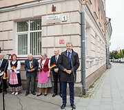 Vokietijos vienybės dieną Vilnius Vokiečių gatvę papuo&scaron;ė užra&scaron;u &ndash; &bdquo;Deutsche Stra&szlig;e&ldquo;