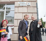 Vokietijos vienybės dieną Vilnius Vokiečių gatvę papuo&scaron;ė užra&scaron;u &ndash; &bdquo;Deutsche Stra&szlig;e&ldquo;