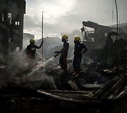 Gaisras fejerverkų krautuvėlėse Filipinuose
