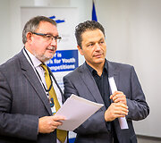 Justas Dvarionas ir EMCY Prezidentas Paul Scholer (Liuksemburgas)