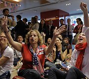 Amerikiečiai &scaron;venčia Donaldo Trumpo pergalę prezidento rinkimuose