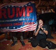 Amerikiečiai &scaron;venčia Donaldo Trumpo pergalę prezidento rinkimuose