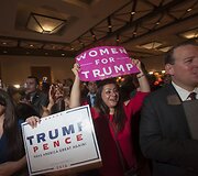 Amerikiečiai &scaron;venčia Donaldo Trumpo pergalę prezidento rinkimuose