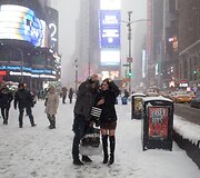 &Scaron;iaurės Amerikoje ir Europoje gyventojus džiugina žiemi&scaron;ki orai