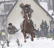 Tradicinės žirgų traukiamų vežimų lenktynės Zakopanėje