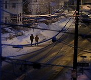 JAV &scaron;iaurės rytus vėl užklupo smarkus snygis