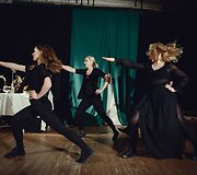 Vilniaus mažojo teatro aktoriai rengiasi spektaklio &bdquo;Fantazijus&ldquo; premjerai