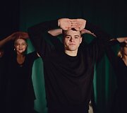 Vilniaus mažojo teatro aktoriai rengiasi spektaklio &bdquo;Fantazijus&ldquo; premjerai