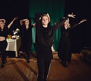 Vilniaus mažojo teatro aktoriai rengiasi spektaklio &bdquo;Fantazijus&ldquo; premjerai
