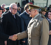 Generolo Jono Žemaičio Lietuvos karo akademijoje įvyko akademijos vir&scaron;ininko pasikeitimo ceremonija