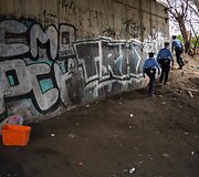 Filadelfijos Kensingtono rajone įsikūrusi heroiną vartojančių narkomanų stovykla