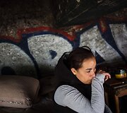 Filadelfijos Kensingtono rajone įsikūrusi heroiną vartojančių narkomanų stovykla