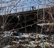 Filadelfijos Kensingtono rajone įsikūrusi heroiną vartojančių narkomanų stovykla