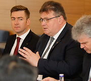 Ministras Linas Linkevičius Vilniuje susitiko su Indijos jaunesniuoju užsienio reikalų ministru M. J. Akbaru