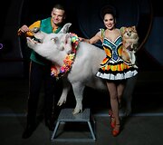 Gyvūnų dresuotojai paskutiniame &bdquo;Ringling Bros&ldquo; cirko pasirodyme