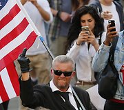 Briuselyje keli tūkstančiai žmonių protestavo prie&scaron; Trumpo vizitą