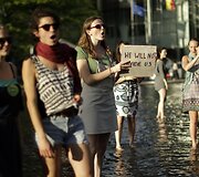 Briuselyje keli tūkstančiai žmonių protestavo prie&scaron; Trumpo vizitą