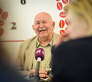 Prie&scaron;piečių kava Kristupo vasaros festivalio meno vadovu Donatu Katkumi ir direktore Jurgita Murauskiene