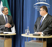 Lietuvoje vie&scaron;i Jungtinių Arabų Emyratų užsienio reikalų ir tarptautinio bendradarbiavimo ministras