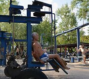 Sporto klubas po atviru dangumi Kijeve