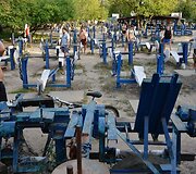 Sporto klubas po atviru dangumi Kijeve