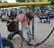 Sporto klubas po atviru dangumi Kijeve
