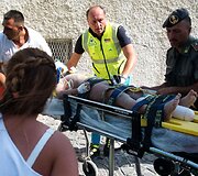 Gelbėjimo operacija po žemės drebėjimo italijoje