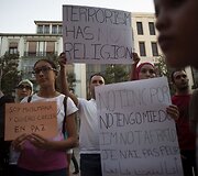 Ispanijoje po atakų musulmonai protestavo prie&scaron; antiislami&scaron;kus nusikaltimus
