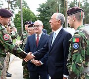 Portugalijos prezidentas susitiko su Lietuvoje dislokuotais portugalų kariais