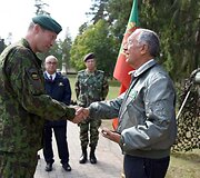 Portugalijos prezidentas susitiko su Lietuvoje dislokuotais portugalų kariais