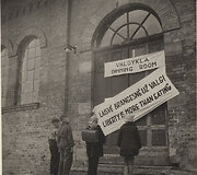 Bado streikas Kempteno stovykloje, siekiant priminti pasauliui apie lietuvių tautos tragediją. 1947 m.