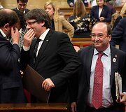 Katalonijos lyderiai pasira&scaron;ė atidėtą nepriklausomybės deklaraciją