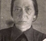 Tremtinė Marija Dailidienė SSRS valstybės saugumo ministerijos (MGB) Staro Bardinsko r. (Altajaus kra&scaron;tas) komendantūroje. 1950 m.